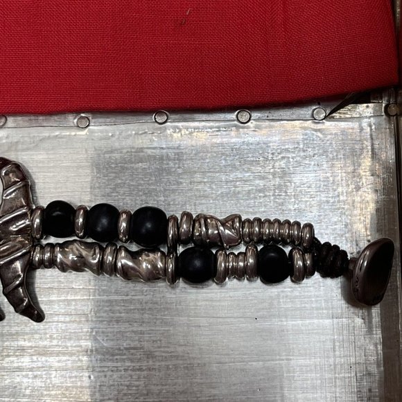 Uno De 50 Bracelet Silver Tone Black Fashion Jewelry With Bag‎ Southwest - Picture 4 of 11